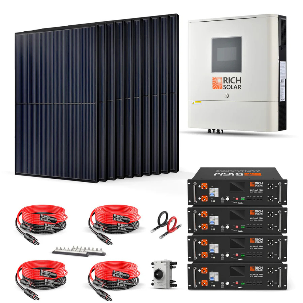 RichSolar 4000W 48VDC-120VAC Solar Kit RS-CBK4000