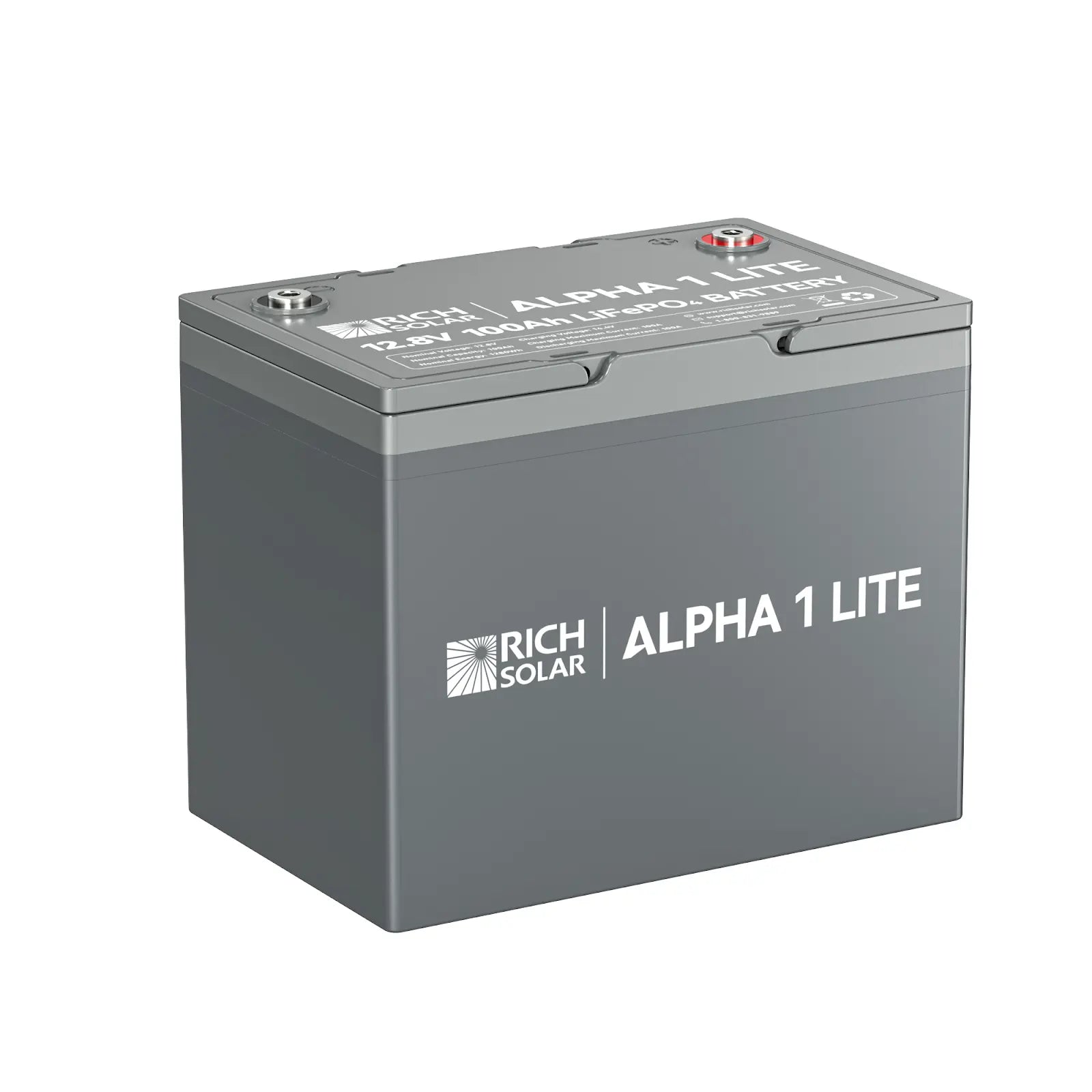 RichSolar ALPHA 1 LITE | 12V 100Ah LiFePO4 Battery | Lightweight Lithium Battery for RVs, Trailers, Vans, Boats, and Off-Grid Use | 4,000 Lifetime Cycles | Best Value RS-B12100