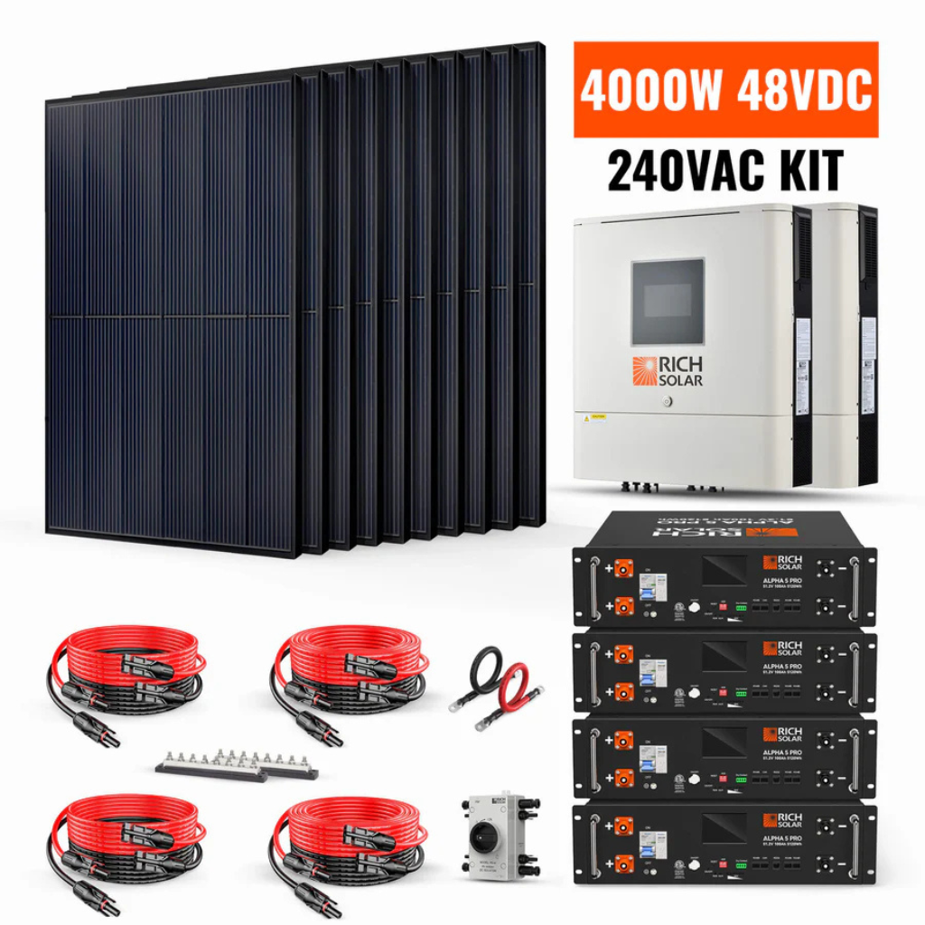 RichSolar 4000W 48VDC-240VAC Solar Kit RS-CBK4000240
