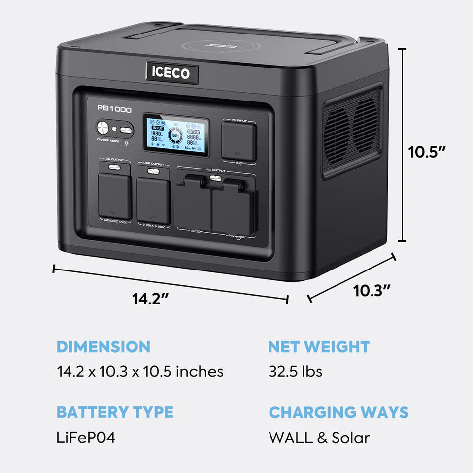 ICECO VL90PRO Dual Zone Freezer + PB1000 Power Station