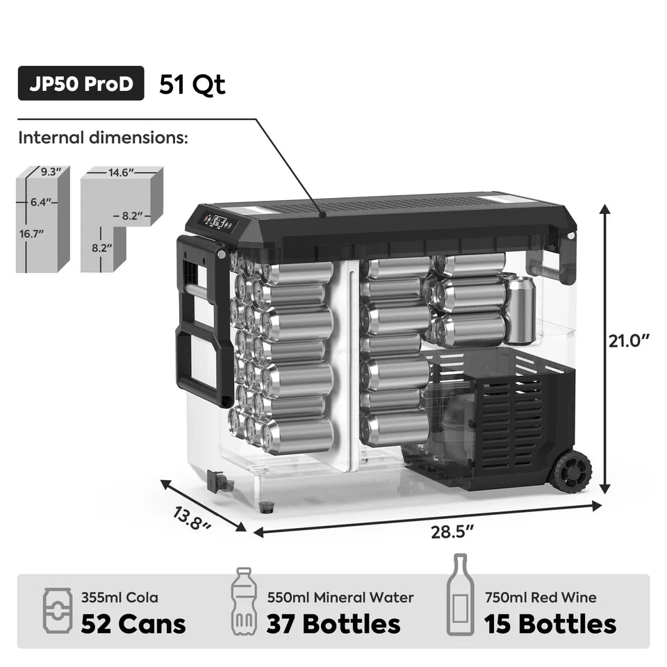 ICECO Gold Dual Zone Freezer + PB1000 Power Station JP50PRO