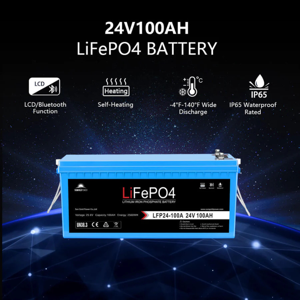SunGoldPower Off-Grid Solar Kit, 6000W 48V Inverter, 10.24kWh LiFePO4 Battery, 2220W Solar Panels SGK-PRO64